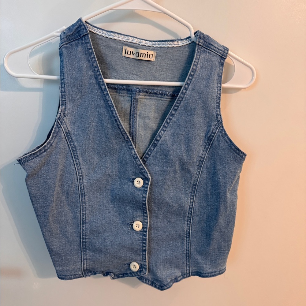 Luvamia Blue Denim Vest